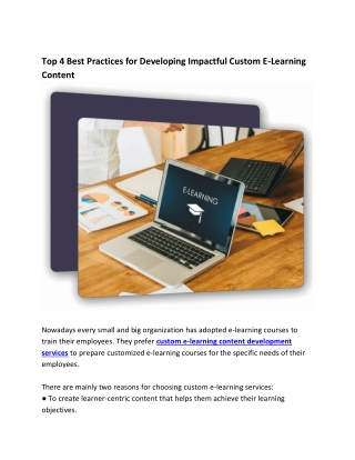 top 4 best practices for developing impactful