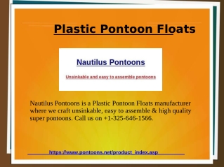 Plastic Pontoon Floats