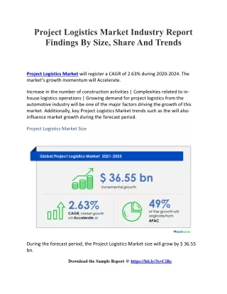 project logistics market industry report findings