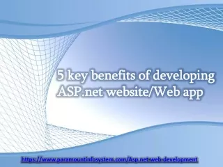 5 key benefits of developing asp net website