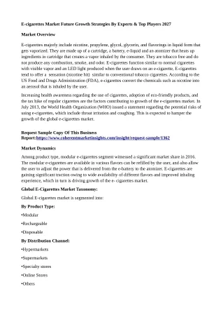 e cigarettes market future growth strategies