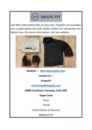 get men subscription box on one click drapefit
