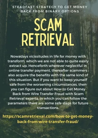 steadfast strategy to get money back from binary