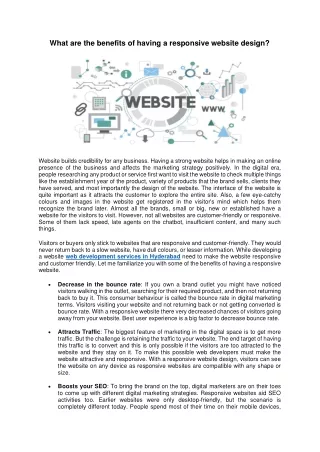 what are the benefits of having a responsive
