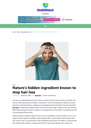 Nature’s hidden ingredient known to stop hair loss
