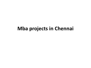 mba projects in chennai