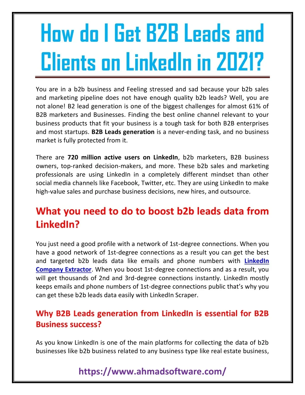 PPT - How do I Get B2B Leads and Clients on LinkedIn in 2021 PowerPoint ...