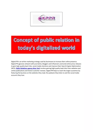 digital pr is an online marketing strategy used