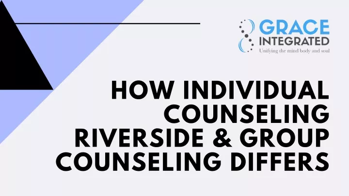 how individual counseling riverside group