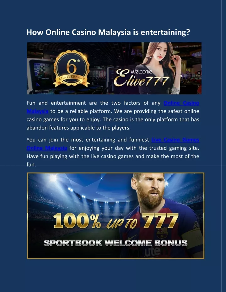 how online casino malaysia is entertaining