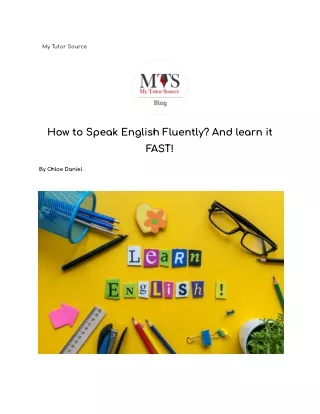 How to Speak English Fluently_ And learn it FAST!