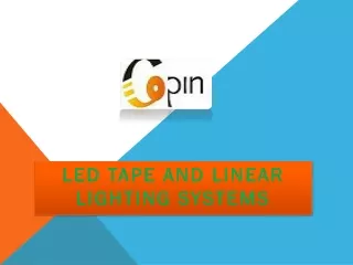 led tape and linear lighting systems