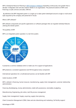 erp or enterprise resource planning
