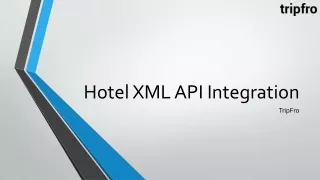hotel xml api integration
