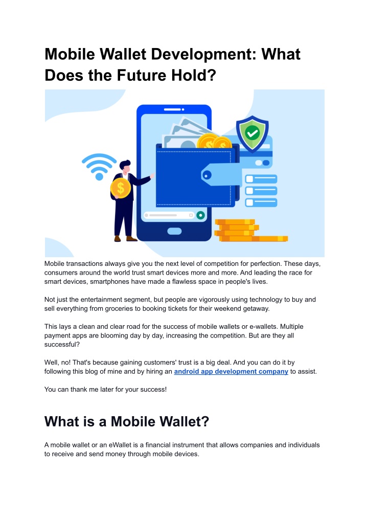 mobile wallet development what does the future