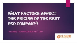 What factors affect the pricing of the best SEO company