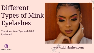 Different types of Mink Eyelashes