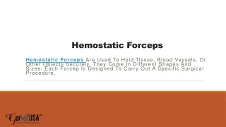 Hemostatic Forceps