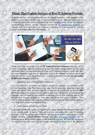 things that explain services of best it solution