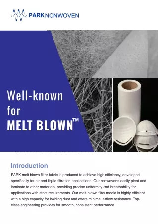 Meltblown fabric media for mask