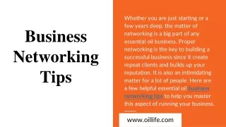business networking tips