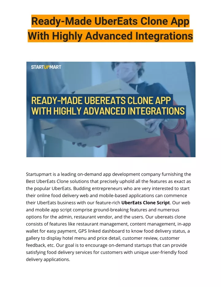 ready made ubereats clone app with highly
