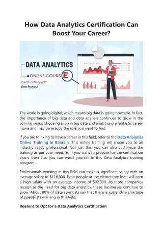 how data analytics certification can boost your