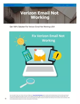 Verizon Mail Not Working
