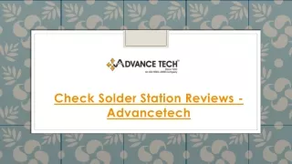 check solder station reviews advancetech