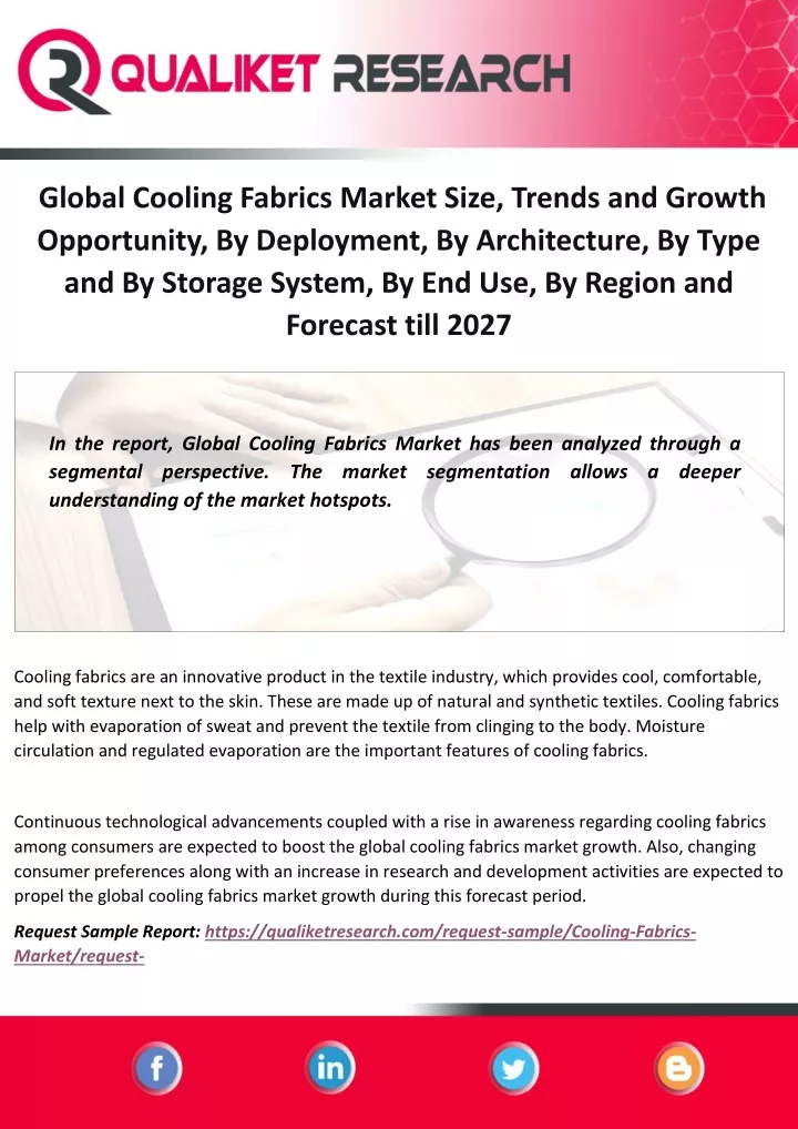 global cooling fabrics market size trends
