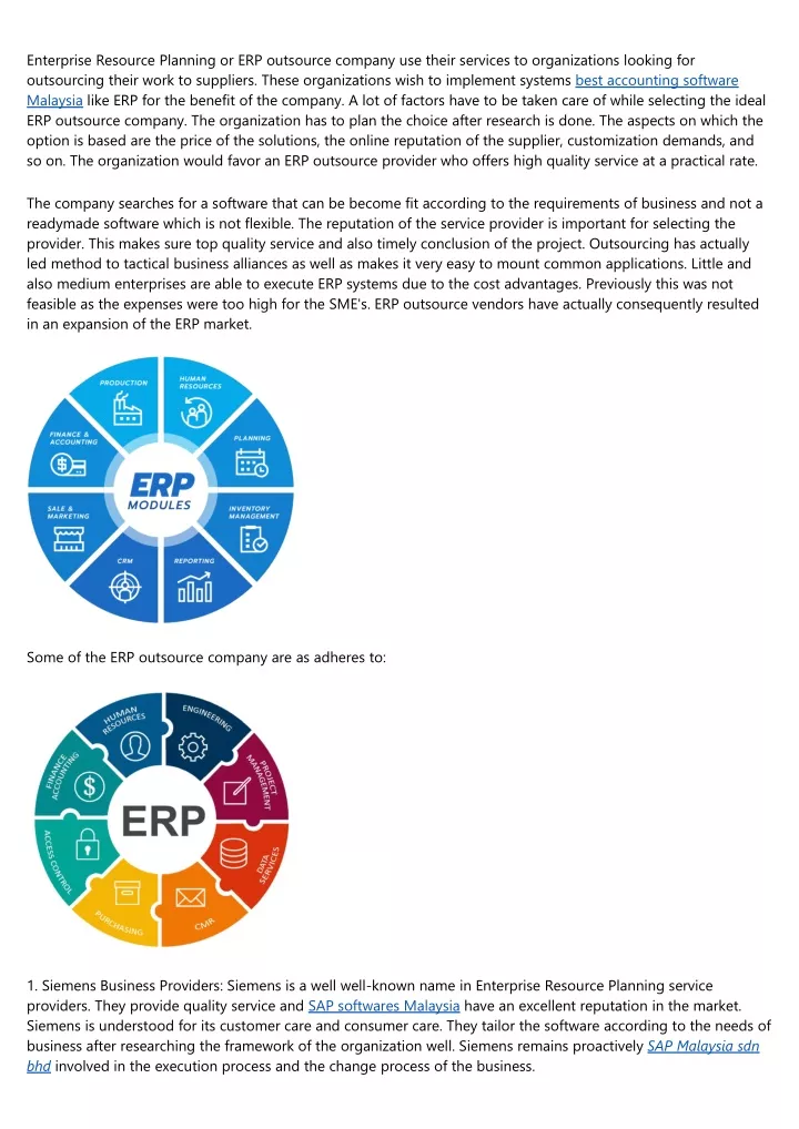 enterprise resource planning or erp outsource