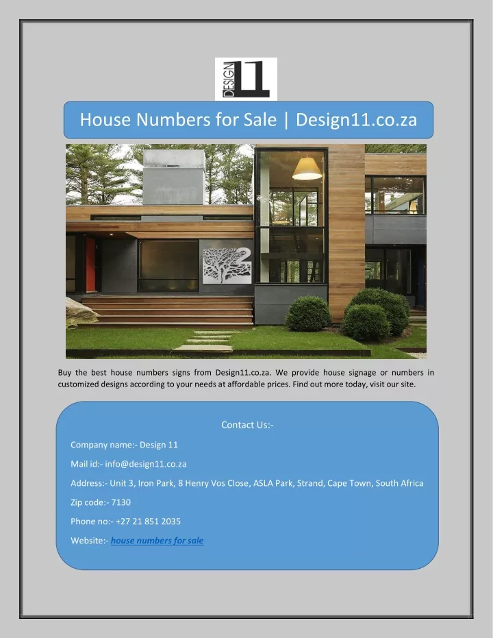 house numbers for sale design11 co za