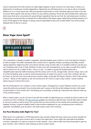 Pure Nicotine Salts Sub.