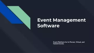 Event Management Software