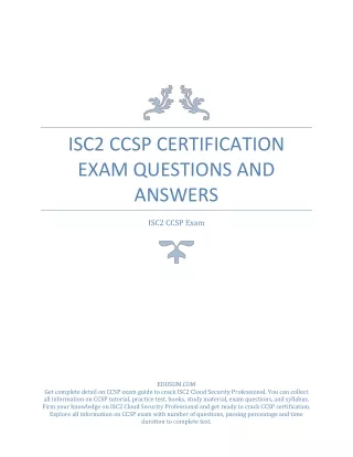 isc2 ccsp certification exam questions and answers