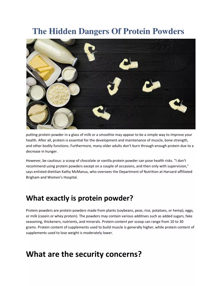 the hidden dangers of protein powders