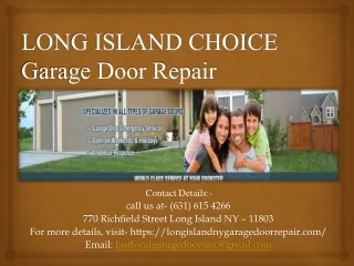 Which Is The Best Garage Door Company In Huntington Station, NY?