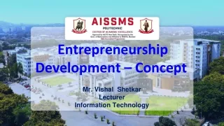 Entrepreneurship Development - AISSMS POLYTECHNIC
