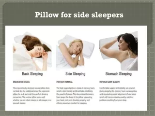 pillow for side sleepers