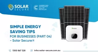 simple energy saving tips for businesses part