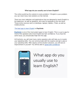 what app do you usually use to learn english