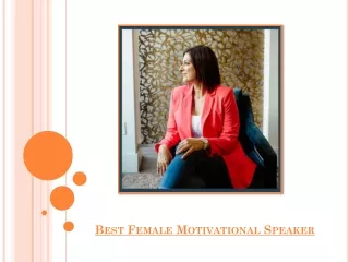 Best Female Motivational Speaker Connecting With The Audience
