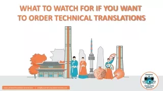 what to watch for if you want to order technical