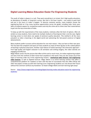 digital learning makes education easier