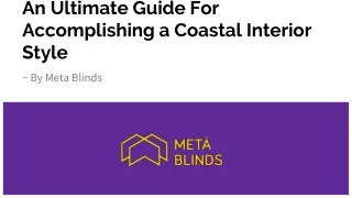 an ultimate guide for accomplishing a coastal interior style