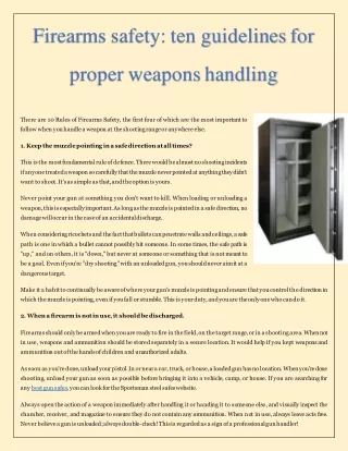 firearms safety ten guidelines for