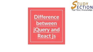 difference between jquery and react js