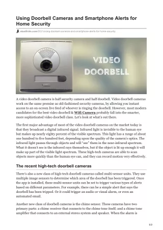 using doorbell cameras and smartphone alerts