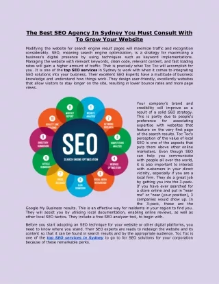 The Best SEO Agency In Sydney You Must Consult With To Grow Your Website