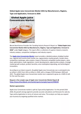 global apple juice concentrate market 2021